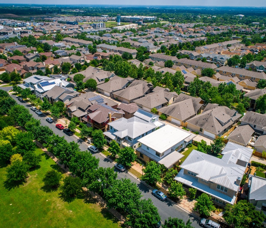 top view of houses